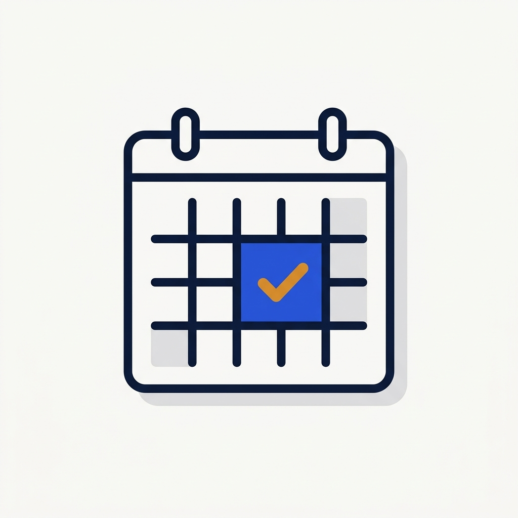 Illustration: a job booked onto a calendar
